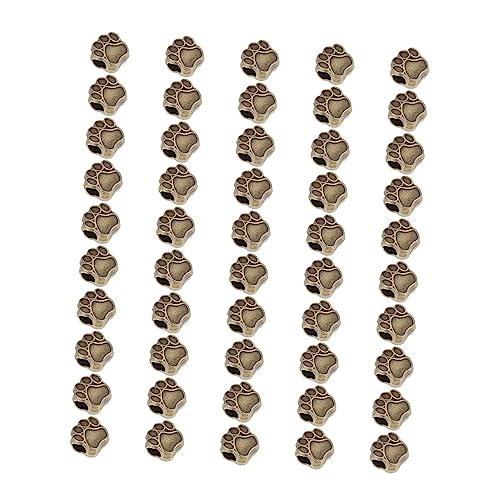 Uonlytech 50 Stück DIY Vintage Zinklegierung Schmuckzubehör Große Loch Perlen für Armband und Halskettenherstellung für Kreative Projekte und Heimdekoration von Uonlytech