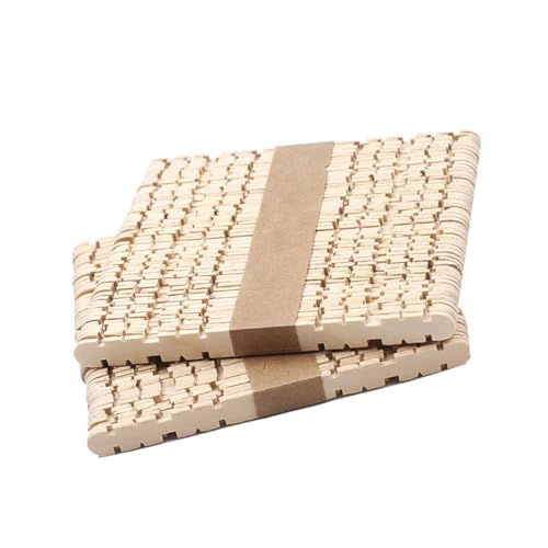 Uonlytech 50 Stück Diy Holzstäbchen Farben Natürliche Holz Craft Sticks für Kreative Bastelprojekte und Splinterfrei für Gruppenaktivitäten von Uonlytech