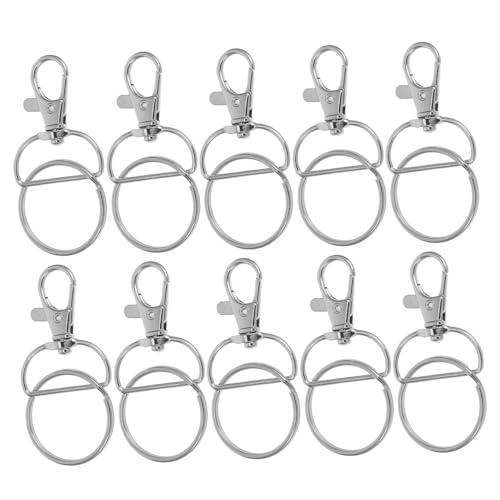 Uonlytech 50 Stück Drehbarer Schlüsselanhänger Drehbarer Karabinerverschluss Mit D-ring Keychain -hardware Haken Für Schlüsselanhänger Schlüsselkettenringe Karabinerhaken Metall Silver Uonlytech 50 Stück Drehbarer Schlüsselanhänger Drehbarer Karabinerverschluss Mit D-ring Keychain -hardware Haken Für Schlüsselanhänger Schlüsselkettenringe Karabinerhaken Metall Silver von Uonlytech