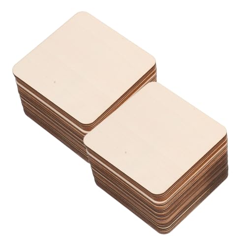 Uonlytech 50 Stück Holz Quadrate Unbehandelte Holzscheiben für Gravur Malerei DIY Bastelprojekte Naturholz mit Glatter Oberfläche für Heimdekoration und Kreative Kunst Uonlytech 50 Stück Holz Quadrate Unbehandelte Holzscheiben für Gravur Malerei DIY Bastelprojekte Naturholz mit Glatter Oberfläche für Heimdekoration und Kreative Kunst von Uonlytech