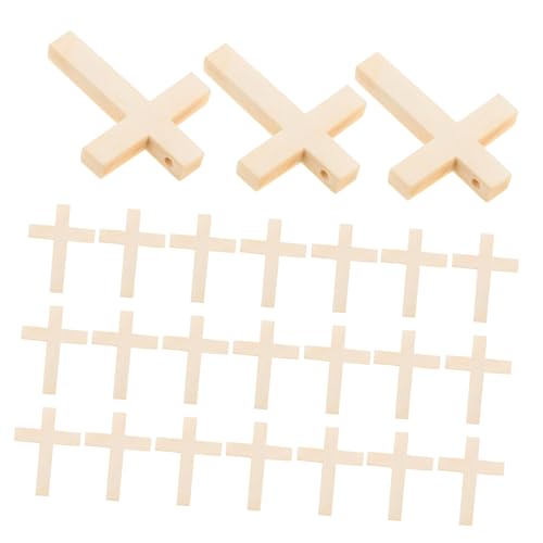 Uonlytech 50 Stück Holzkreuz Kreuzanhänger aus Holz Taschenkreuz Blanko-Kreuz-Anhänger Kreuzanhänger für die Schmuckherstellung Mini-Kreuz kleines Kreuz Kreuzperlen aus Holz hölzern Beige Uonlytech 50 Stück Holzkreuz Kreuzanhänger aus Holz Taschenkreuz Blanko-Kreuz-Anhänger Kreuzanhänger für die Schmuckherstellung Mini-Kreuz kleines Kreuz Kreuzperlen aus Holz hölzern Beige von Uonlytech