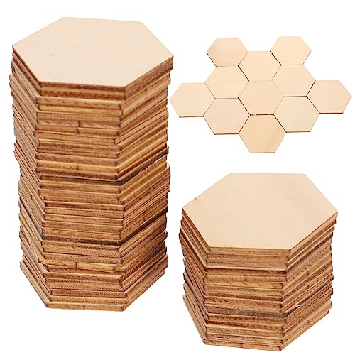 Uonlytech 50 Stück Holzscheiben Sechseckige Holzstücke DIY Bastelmaterial für Dekorationen bei Hochzeiten Geburtstagsfeiern und Weihnachten Uonlytech 50 Stück Holzscheiben Sechseckige Holzstücke DIY Bastelmaterial für Dekorationen bei Hochzeiten Geburtstagsfeiern und Weihnachten von Uonlytech
