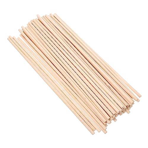 Uonlytech 50 Stück Holzstäbe Bastel Token Rohlinge Stangen Party Massenstütze Dübel Schlüssel Handarbeit DIY Material DIY Holzmaterial Holzstäbe DIY von Uonlytech