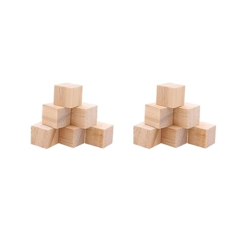 Uonlytech 50 Stück Klein Holz Würfel Naturfarbene Bastelklötze für DIY Projekte Unbehandelte Holzblöcke zum Basteln Malen und Dekorieren für Kunsthandwerk und Kreative Ideen von Uonlytech