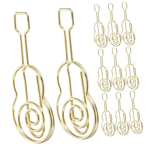 Uonlytech 50 Stück Kleine Papierklammer Hochzeit Büroklammern Jumbo Violine-büroklammer Büroklammern Für Papierkram Mini-geigenklammern Büroklammern Für Violine Papierclip Metall Golden von Uonlytech