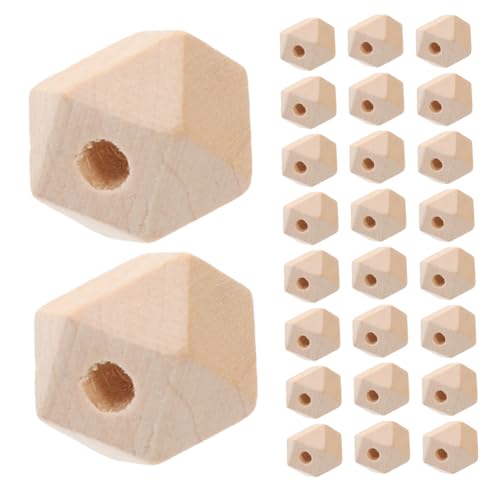 Uonlytech 50 Stück Natürliche Holzperlen Geometrische Achteckige Abstandshalter für DIY Schmuck Vielseitige Bastelperlen für Handwerk Armband Halskettenherstellung Uonlytech 50 Stück Natürliche Holzperlen Geometrische Achteckige Abstandshalter für DIY Schmuck Vielseitige Bastelperlen für Handwerk Armband Halskettenherstellung von Uonlytech
