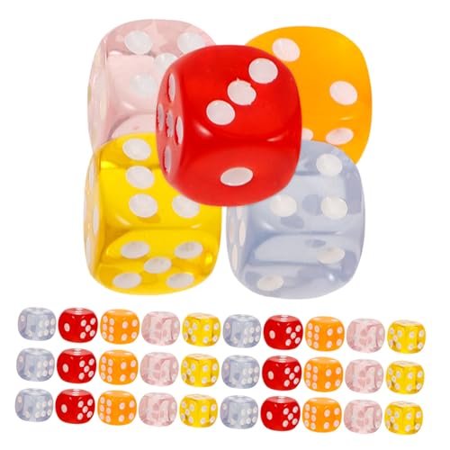 Uonlytech 50 Stück Perlenmaterial Farbige Würfel Charms Würfelperlen Zur Schmuckherstellung Klare Kleine Würfelperlen Bunt Sortierte Perlen Zum Basteln Ohne Loch Würfelperlen DIY von Uonlytech