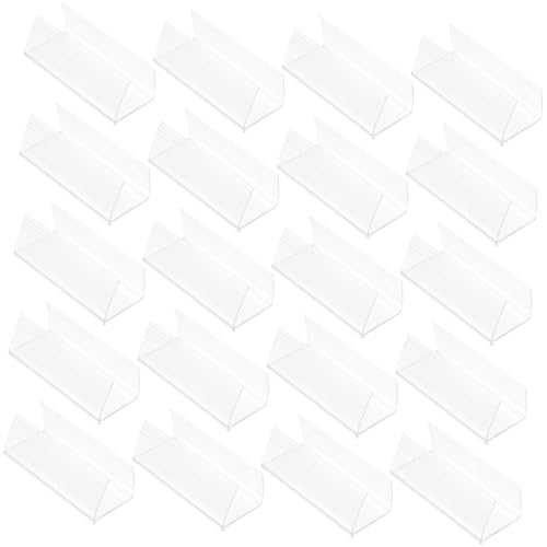 Uonlytech 50 Stück Regaletikettenhalter Regaletiketten Für Drahtregale Schilderclips Zur Anzeige Kühlschranketiketten Etiketten Für Drahtgestelle Rack-etiketten Regalclip Papier Transparent von Uonlytech