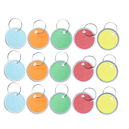 Uonlytech 50 Stück Runde Aluminium Anhänger Blanko Etiketten Gemischten Farben Kreative Hängende Anhänger für Diy Id Tags Leicht und Rostfrei von Uonlytech