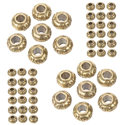 Uonlytech 50 Stück Spacer Perlen Großloch Zwischenperlen für Schmuckherstellung Armband Halskette DIY Zubehör Antik Bronzefarben Uonlytech 50 Stück Spacer Perlen Großloch Zwischenperlen für Schmuckherstellung Armband Halskette DIY Zubehör Antik Bronzefarben von Uonlytech
