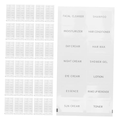 Uonlytech 50 Stück Teiliges Badezimmer Etiketten für Reise Flaschen Leicht Abziehbare Wasserdichte Toilettenartikel Aufkleber zur Schnellen Identifikation von Hautpflege und Uonlytech 50 Stück Teiliges Badezimmer Etiketten für Reise Flaschen Leicht Abziehbare Wasserdichte Toilettenartikel Aufkleber zur Schnellen Identifikation von Hautpflege und von Uonlytech