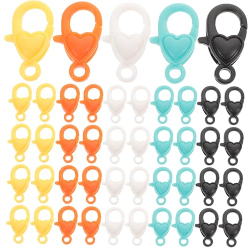 Uonlytech 50 Stück Teiliges Bunte Herzform Lobster Verschlüsse aus Stabilem Material Rostfrei Langlebig für DIY Schmuckherstellung Armband und Halskettenverschluss Einfaches Verbinden und Uonlytech 50 Stück Teiliges Bunte Herzform Lobster Verschlüsse aus Stabilem Material Rostfrei Langlebig für DIY Schmuckherstellung Armband und Halskettenverschluss Einfaches Verbinden und von Uonlytech