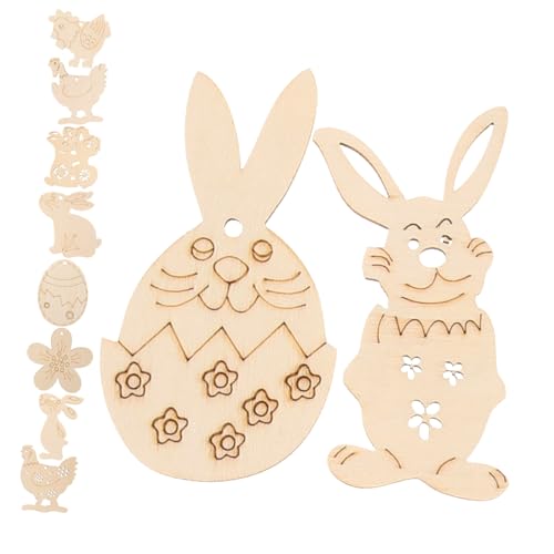 Uonlytech 50 Stück Teiliges DIY Ostern Holzset mit Naturholzscheiben Hasen Küken Ei und Blumenformen Glatte Oberfläche zum Bemalen und Basteln von Osterdekorationen und Frühlingsdeko Uonlytech 50 Stück Teiliges DIY Ostern Holzset mit Naturholzscheiben Hasen Küken Ei und Blumenformen Glatte Oberfläche zum Bemalen und Basteln von Osterdekorationen und Frühlingsdeko von Uonlytech