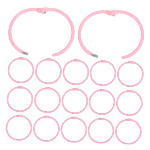 Uonlytech 50 Stück Teiliges Metall Binder Ringe Rosa Innendurchmesser Schlüsselringe für Karteikarten Loseblattsammlung Büro Schule Zuhause Vielseitig Langlebig von Uonlytech