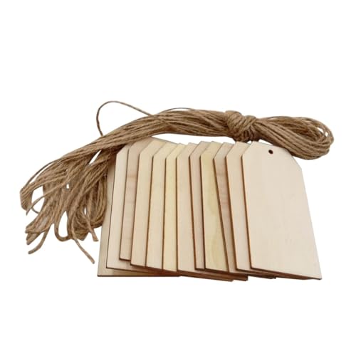 Uonlytech 50 Stück Teiliges Quadratische Holzschilder mit Leinenschnur Naturbelassene Große Anhänger zum Basteln Bemalen und Dekorieren für DIY Party Laden und Uonlytech 50 Stück Teiliges Quadratische Holzschilder mit Leinenschnur Naturbelassene Große Anhänger zum Basteln Bemalen und Dekorieren für DIY Party Laden und von Uonlytech