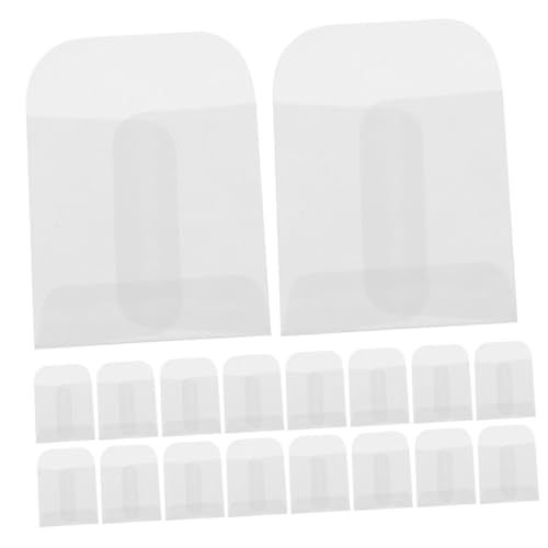 Uonlytech 50 Stück Transparente Papierbeutel Schmuckaufbewahrung Kleine Papiertüten für Ohrringe Ringe und Karten Praktische Verpackungstaschen für Schmuck von Uonlytech