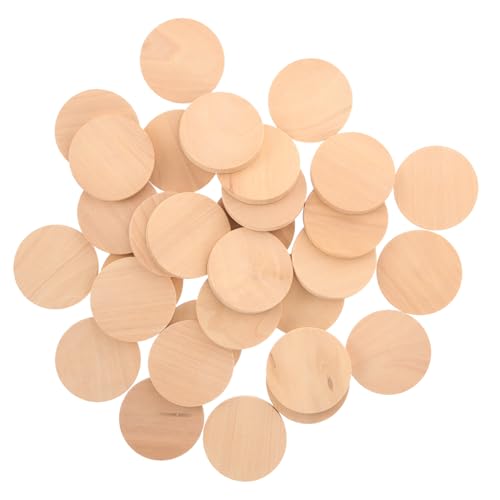 Uonlytech 50 Stück Ungefertigte Holzscheiben zum Basteln Beidseitig Bemalbare Runde Holzausschnitte für DIY Dekoration Rustikaler Look Vielseitig für Graffiti Partydeko und von Uonlytech