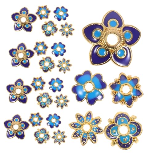 Uonlytech 50 Stück Vergoldete Blumenperlenhalter Perlen Perlenornament Kappen Blumen Charms Perlenkappen Zur Schmuckherstellung Metallperlenkappe Blumenperlenkappe Schmuck Endkappen von Uonlytech