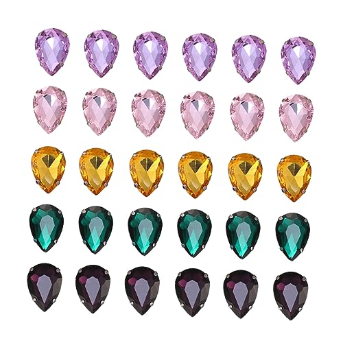 Uonlytech 50 Stück Wasserfall Strasssteine Diy Aufnäh Strasssteine Glitzernde Teardrop Rhinestones für Bekleidung Mixed Colors Projekte und Accessoires Uonlytech 50 Stück Wasserfall Strasssteine Diy Aufnäh Strasssteine Glitzernde Teardrop Rhinestones für Bekleidung Mixed Colors Projekte und Accessoires von Uonlytech