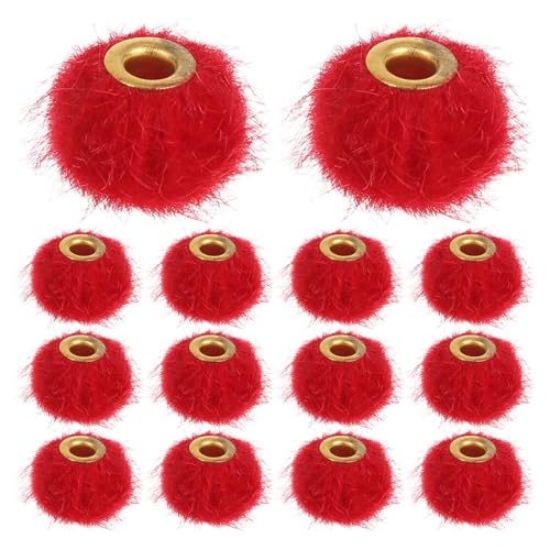 Uonlytech 50 Stück flauschige Pom-Pom-Perlen, weiche, flauschige Rondelle-Abstandshalterperlen, großes Loch, Pompom-Bälle für DIY-Schmuck, Schlüsselanhänger, Stiftperlen-Dekorationen Uonlytech 50 Stück flauschige Pom-Pom-Perlen, weiche, flauschige Rondelle-Abstandshalterperlen, großes Loch, Pompom-Bälle für DIY-Schmuck, Schlüsselanhänger, Stiftperlen-Dekorationen von Uonlytech