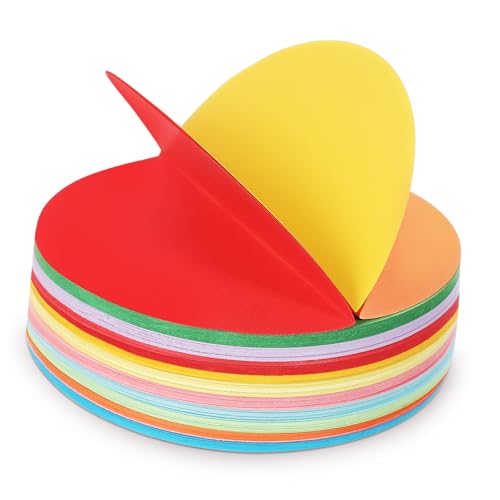 Uonlytech 500 Blatt Farbiges Druckerpapier Origami Für Pastell Konstruktionspapier Formen Kreise Kreispapier Konstruktionspapier Falt Bastelpapier Dekoratives Faltpapier von Uonlytech