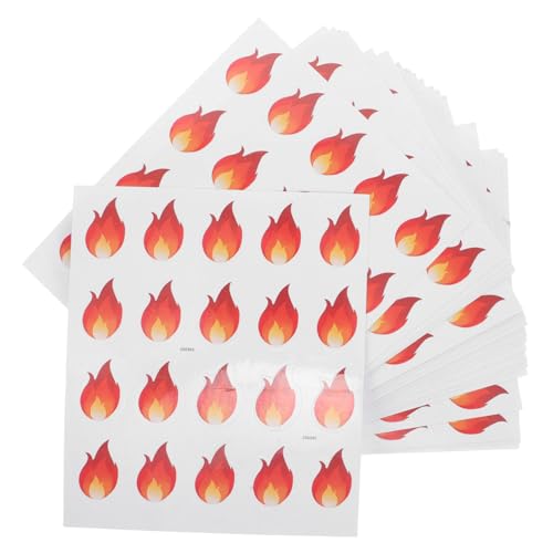 Uonlytech 500 Stück Feueraufkleber Wasserdichte Selbstklebende Etiketten für Scharfe Saucen DIY Projekte Kreative Beschriftungen und Scrapbooking für Küche und Bastelarbeiten von Uonlytech