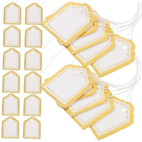 Uonlytech 500 Stück Leeres Etikett Zum Aufhängen Etiketten Fan-shop Registerkarten Hängend Schreibbar Weiß Anzeige Schmuck Scan Schild Einzelhandel Ohrringkarten Warenanhänger Papier Golden Uonlytech 500 Stück Leeres Etikett Zum Aufhängen Etiketten Fan-shop Registerkarten Hängend Schreibbar Weiß Anzeige Schmuck Scan Schild Einzelhandel Ohrringkarten Warenanhänger Papier Golden von Uonlytech