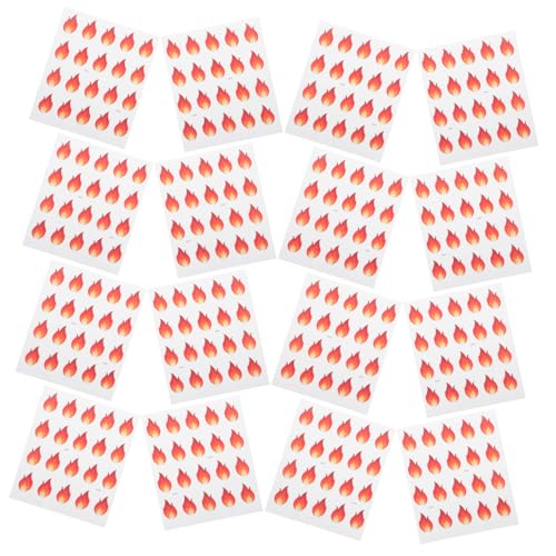 Uonlytech 500 Stück Mini Flammen Aufkleber Flammenförmig Wasser Ölresistent Kleine Haftetiketten Stark Haftend Für Gewürzgläser DIY Scrapbooking Küchentauglich Uonlytech 500 Stück Mini Flammen Aufkleber Flammenförmig Wasser Ölresistent Kleine Haftetiketten Stark Haftend Für Gewürzgläser DIY Scrapbooking Küchentauglich von Uonlytech
