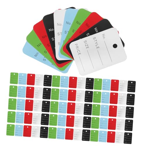 Uonlytech 500 Stück Preisschilder Farben Kleine Beschreibbare Papieranhänger für Kleidung Schmuck Taschen Vielseitige Markierungslabels mit Glatter Schreibfläche für Einzelhandel und von Uonlytech