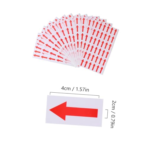 Uonlytech 500 Stück Rote Pfeilaufkleber Wasserdichtes Klebeetikett Deutlicher Richtungspfeil Langlebige Indikatoraufkleber Vielseitig für Organisation und Markierung Geeignet Uonlytech 500 Stück Rote Pfeilaufkleber Wasserdichtes Klebeetikett Deutlicher Richtungspfeil Langlebige Indikatoraufkleber Vielseitig für Organisation und Markierung Geeignet von Uonlytech