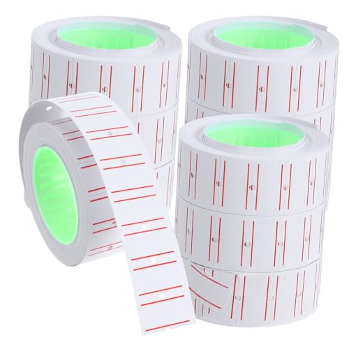Uonlytech 5000 Stück Preisblatt Kostenetikettenpapier für Verkaufskostenschilder Etikettenetikett aus Papier Kostenaufkleber mit kosten Papier selbstklebendes Preisschild Marktangebot Weiß von Uonlytech
