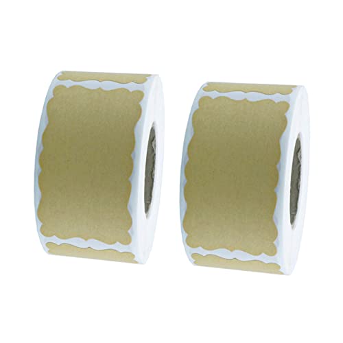 Uonlytech 500Stücke Kraftpapier Aufkleber Etiketten Selbstklebende DIY Geschenketiketten für Party Labels Bastelprojekte und Kreative Verpackungen von Uonlytech