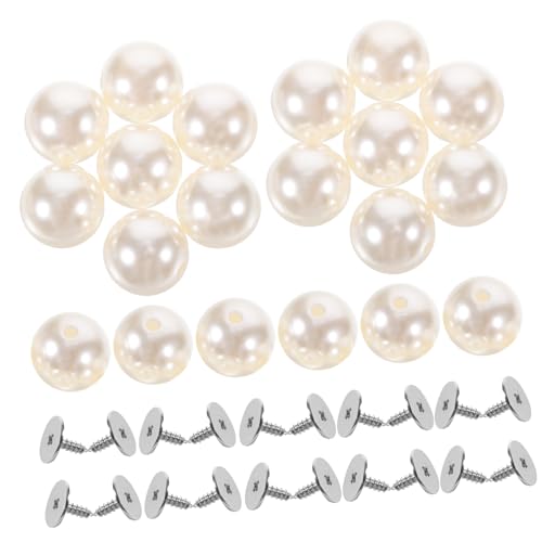 Uonlytech 50Stücke Dekorative Perlenknöpfe DIY Haarschmuck und Kleidung Langlebige und Kunststoffknöpfe für Mäntel Strickpullover Anzüge Leichte Designs von Uonlytech