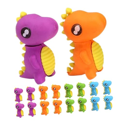 Uonlytech 50Stücke Dinosaurier Radiergummis für Kreative Tierradiergummis Bunten Perfektes für Schule und Kindergarten für Kleine Dinosaurier Fans von Uonlytech