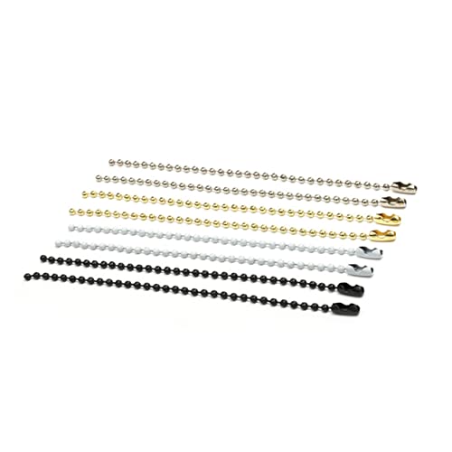 Uonlytech 50Stücke Einstellbare Metall Kugelkette für Schlüsselanhänger Lange Perlenverbinder mit Verschluss für Erkennungsmarken und Anhänger Uonlytech 50Stücke Einstellbare Metall Kugelkette für Schlüsselanhänger Lange Perlenverbinder mit Verschluss für Erkennungsmarken und Anhänger von Uonlytech