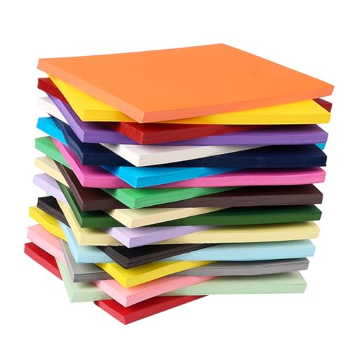 Uonlytech 50Stücke Faltpapier DIY Bastelpapier Für Farben Mischpaket Origami Papier Für Bastelprojekte Kindergarten Und Schule von Uonlytech