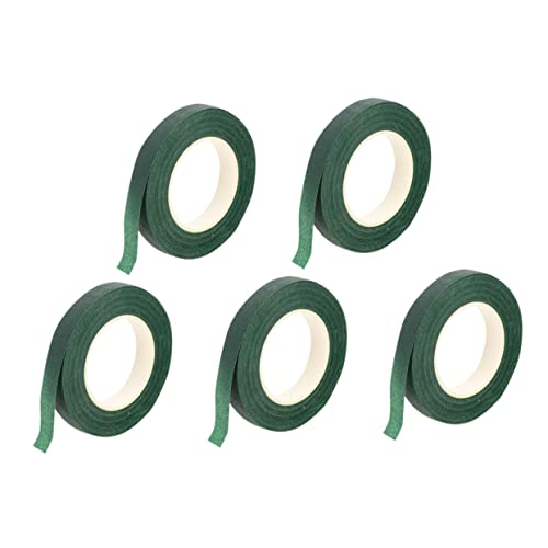 Uonlytech 5Rollen Blumenband Hochwertiges Klebeband für Floristik DIY Blumenarrangements Leicht Reißbar Stark und Dehnbar für Kränze und Sträuße von Uonlytech