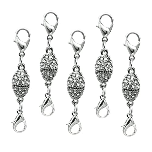 Uonlytech 5Stücke Form Hummerschere Magnetverschluss mit Strass für Schmuckherstellung Silber für und Armbänder Langlebig und Kreativ Uonlytech 5Stücke Form Hummerschere Magnetverschluss mit Strass für Schmuckherstellung Silber für und Armbänder Langlebig und Kreativ von Uonlytech