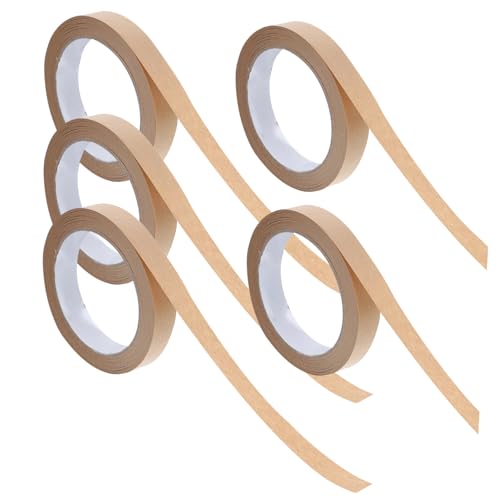 Uonlytech 5Stücke Kraftpapier Klebeband Selbstklebend Zerreißbar Beschreibbar für DIY Projekte und Verpackungen Uonlytech 5Stücke Kraftpapier Klebeband Selbstklebend Zerreißbar Beschreibbar für DIY Projekte und Verpackungen von Uonlytech