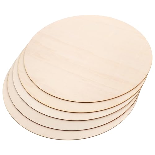 Uonlytech 5Stücke Teiliges Leere Runde Holzscheiben für DIY Projekte Natürliche Holzplatten für Türschilder Bastelarbeiten Dekorationen und Mehr Uonlytech 5Stücke Teiliges Leere Runde Holzscheiben für DIY Projekte Natürliche Holzplatten für Türschilder Bastelarbeiten Dekorationen und Mehr von Uonlytech