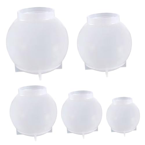 Uonlytech 5Stücke Teiliges Silikonform für DIY Kristallkugeln Epoxidharz Gießformen für Kugelgestaltung für Kreative Handwerksprojekte und von Uonlytech