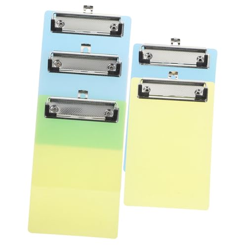 Uonlytech 5er Pack Mini Klemmbrett Halter für Notizen Farbige Kunststoff Clipboards für Schule Büro und Einkaufsliste Zufällige Farben Zufällige Farbe Zufällige Farbe von Uonlytech