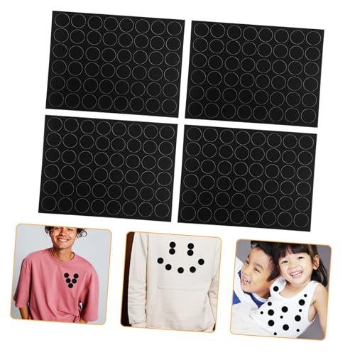 Uonlytech 6 Bögen Dekorative Punkte Patch Punkte Ästhetisch Wiederverwendbar Niedlich Für Kleidung Runde Aufkleber Dekoration Kleine Punkt Aufkleber Kleidungsstück DIY Pads von Uonlytech