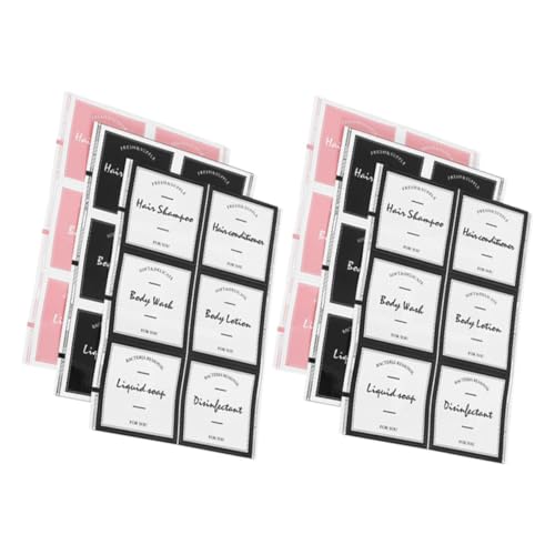 Uonlytech 6 Bögen Etiketten Für Toilettenartikel Etiketten Für Handseife Für Flaschen Etiketten Für Kleine Flaschen Etiketten Für Duschflaschen Etiketten Für Lotionsflaschen von Uonlytech