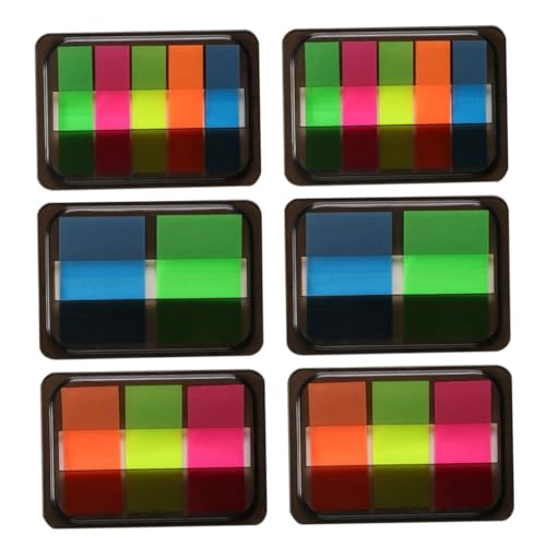 Uonlytech 6 Boxen Fluoreszierende Haftnotizen Boxen mit Selbstklebenden Indikator Stickern Streifen für Büro Schule und Zuhause Beschreibbare Klebeetiketten für Notizen und Organisation Uonlytech 6 Boxen Fluoreszierende Haftnotizen Boxen mit Selbstklebenden Indikator Stickern Streifen für Büro Schule und Zuhause Beschreibbare Klebeetiketten für Notizen und Organisation von Uonlytech