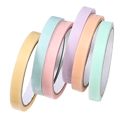 Uonlytech 6 Rollen Bunte Klebebänder für Kreative Diy Projekte Haftklebebänder Zufälligen Farben Multifunktionale Klebebänder zur Stressbewältigung für Bastelarbeiten von Uonlytech