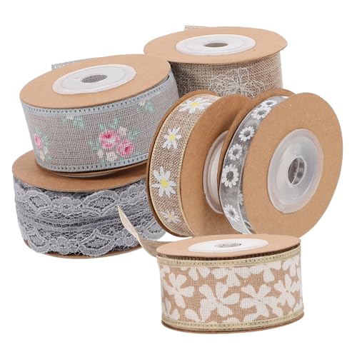 Uonlytech 6 Rollen Dekoratives Geschenkband Blumenmuster Geschenkverpackung DIY Ribbons Vielseitig Einsetzbar pro für Feste und Anlässe Uonlytech 6 Rollen Dekoratives Geschenkband Blumenmuster Geschenkverpackung DIY Ribbons Vielseitig Einsetzbar pro für Feste und Anlässe von Uonlytech