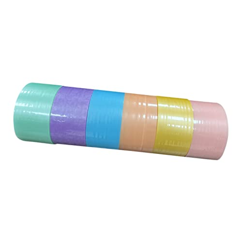 Uonlytech 6 Rollen Klebebänder für Diy Selbstklebende Stressbälle Entspannendes Farben für Bastelprojekte und Sensorisches Lernen Breit von Uonlytech