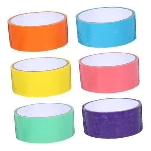 Uonlytech 6 Rollen Klebeband Set Bunte Selbstklebende Ballbänder für Kreative DIY Projekte für Erwachsene Verbessert die Hand Augen Koordination und Sorgt für Spaß von Uonlytech