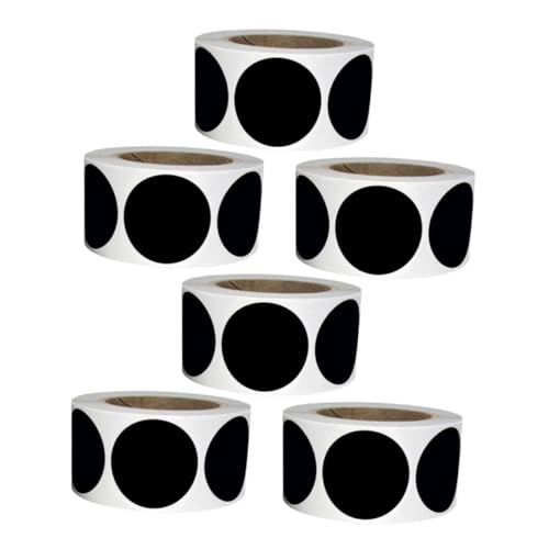 Uonlytech 6 Rollen Schwarze Runde PVC Label Sticker Je Wasserfest Selbstklebend Beschreibbare Farbcodierungsetiketten für Büro Lager Klassenzimmer Vielseitige Organisationshilfe Uonlytech 6 Rollen Schwarze Runde PVC Label Sticker Je Wasserfest Selbstklebend Beschreibbare Farbcodierungsetiketten für Büro Lager Klassenzimmer Vielseitige Organisationshilfe von Uonlytech